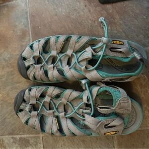 Keen Teal and Gray water hiking sandals